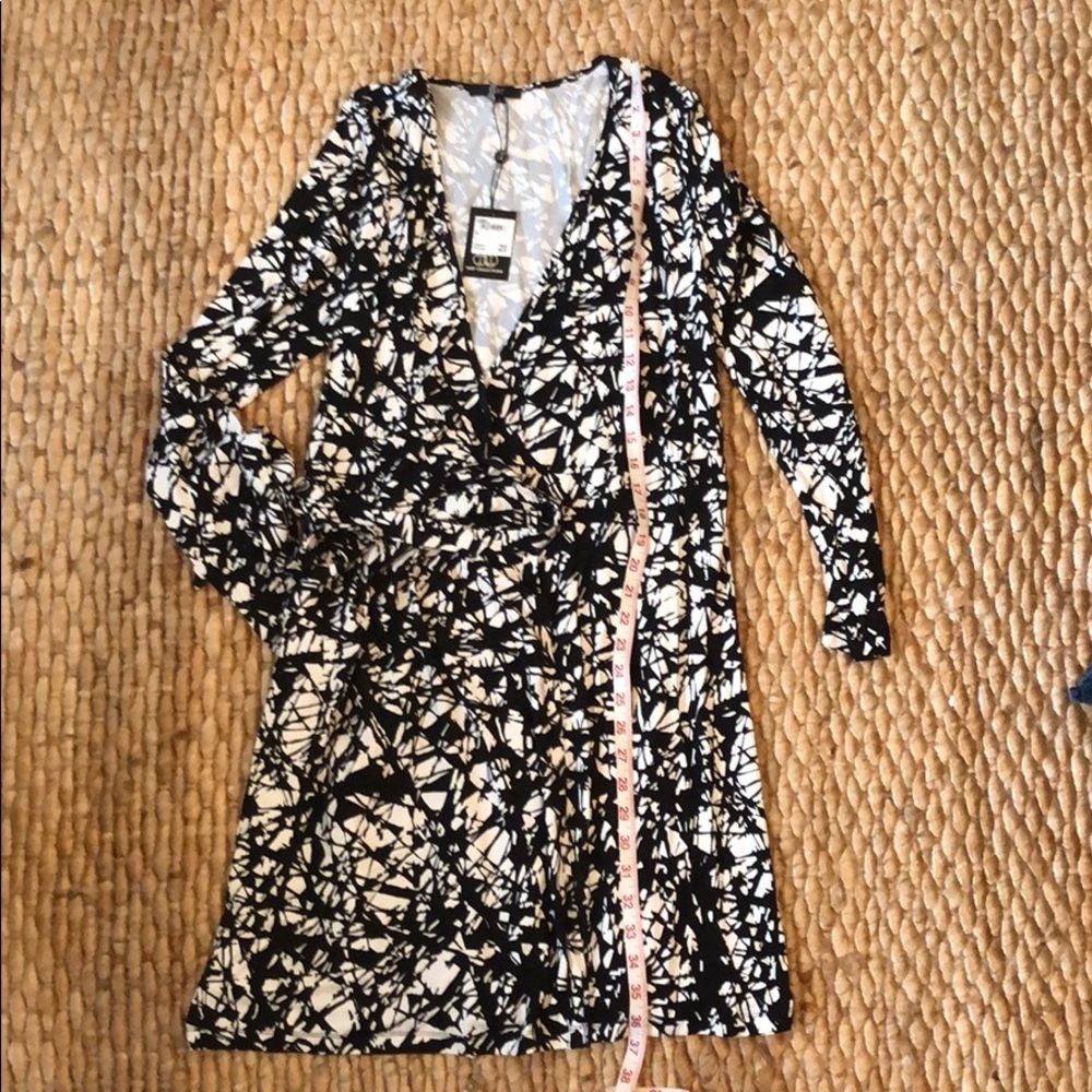 NWT -  Tart Collection Wrap Jersey Stretch Dress Large  stained glass print